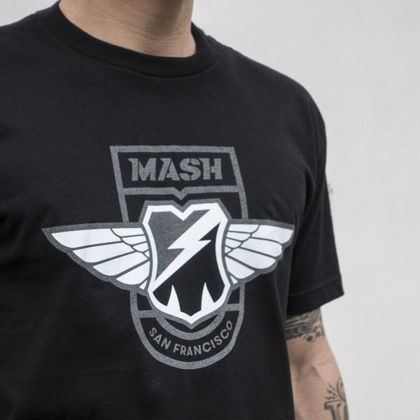 MASH WINGS T-SHIRT BLACK REFLECT